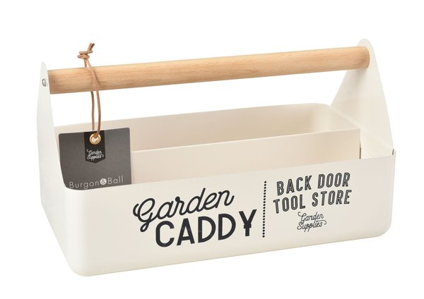 Burgon & Ball Garden Caddy stone creme Garten-Werkzeug Box Kiste