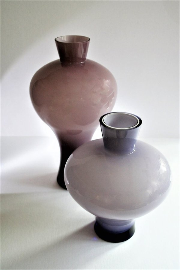 formano Vase rund bauchig lila-violett-blau d20 h23 cm