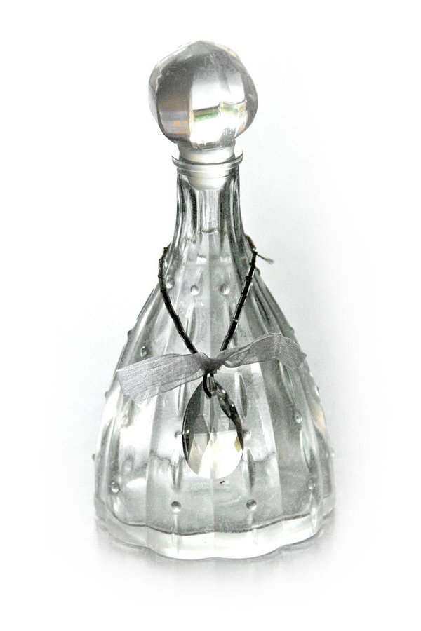 Lisbeth Dahl Parfum Flakon Glas leer mit Punktmuster d7 h15 cm