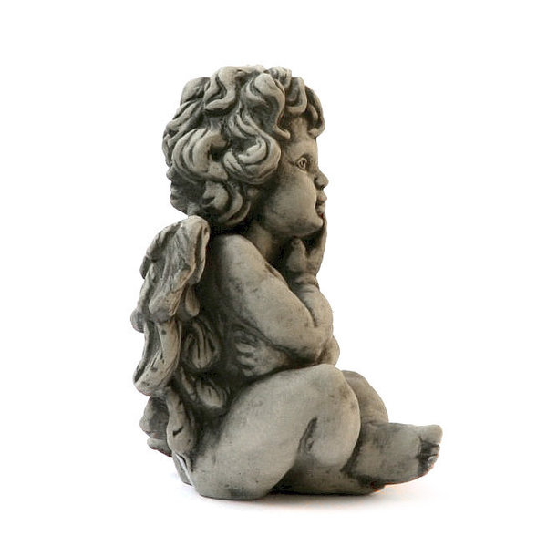 Vidroflor Figur Engel sitzend "Ionel" Steinguss frostfest h24 cm