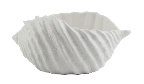 Kaheku Übertopf Muschelschale Venga Badaccessoire weiß Keramik 34 cm