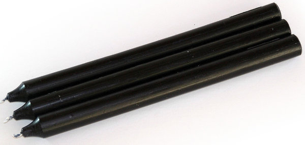 Kaheku Stabkerze Apuro schwarz durchgefärbt d2,2 h29 cm