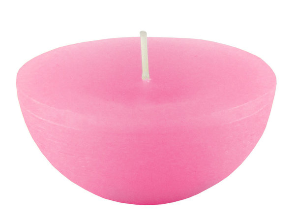 Kaheku Schwimmkerze Halbkugel rosa durchgefärbt d6 h3 cm
