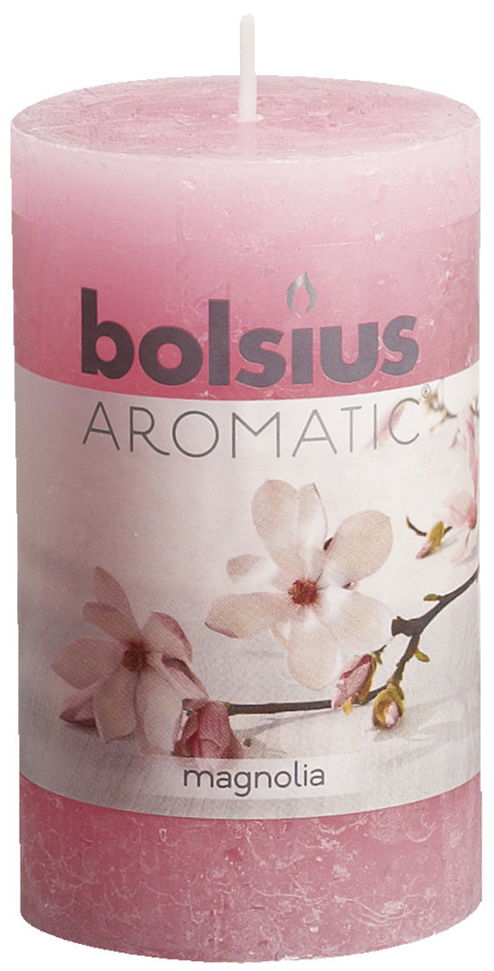 Bolsius Aromatic Rustic Duft-Stumpenkerze Magnolie d5,8 h10 cm