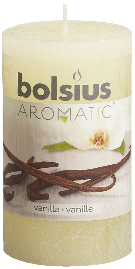 Bolsius Aromatic Rustic Duft-Stumpenkerze Vanille d5,8 h10 cm