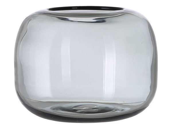 A Simple Mess Vase Sokna Blumenvase Glas grau d22 h16 cm