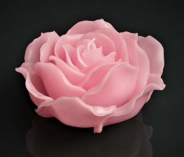 Rosenkerze Blüte rosé d15 cm