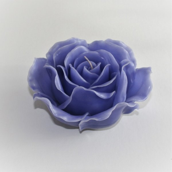 Rosenkerze Blüte blau d15 cm