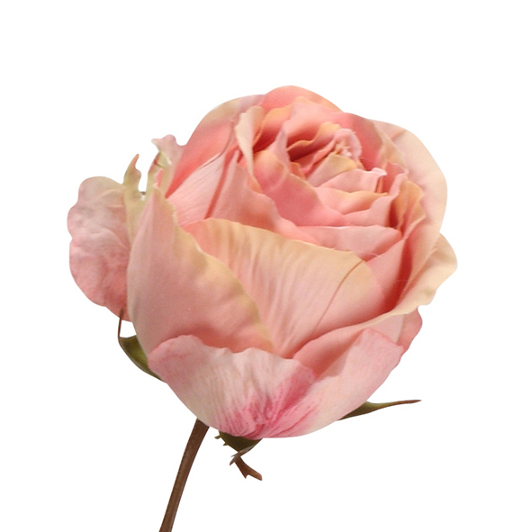 Vosteen Seidenrose Kunstblume künstliche Rose Stine Textil rosa 50 cm