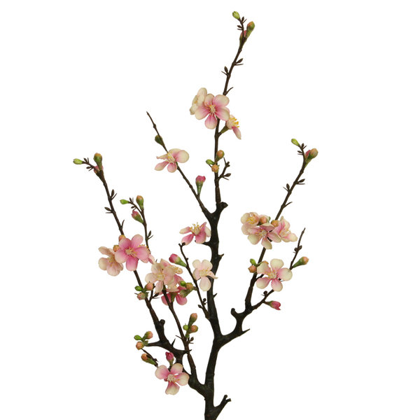 Deko-Apfelblütenzweig künstlich rosa-creme 74 cm