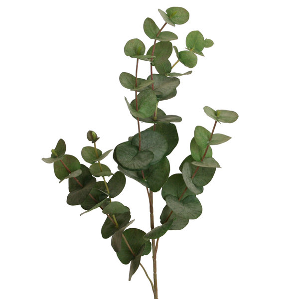 Eukalyptus-Zweig Deko Textil künstlich grün-grau 85 cm