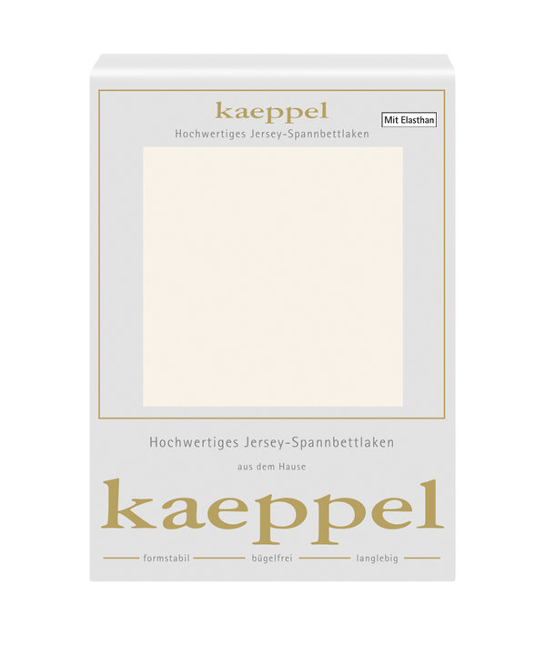Kaeppel Jersey-Spannbettlaken creme 95% Baumwolle 5% Elasthan