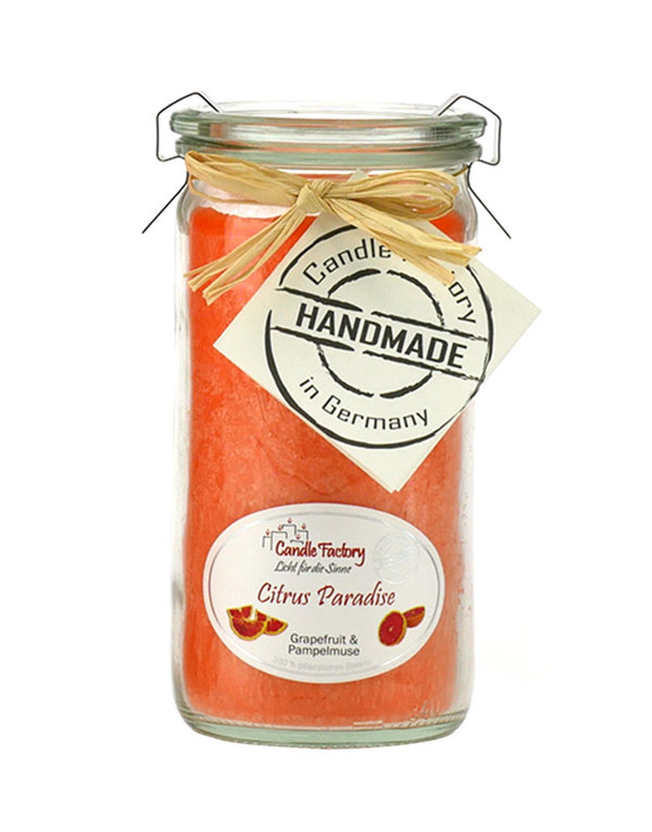 Candle Factory Mini-Jumbo Duftkerze im Weckglas Citrus Paradise