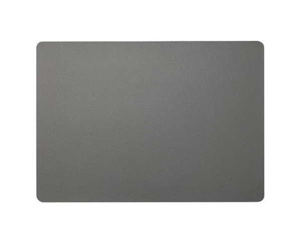 Lederoptik-Platzset grau eckig abwaschbar 43 x 30 cm