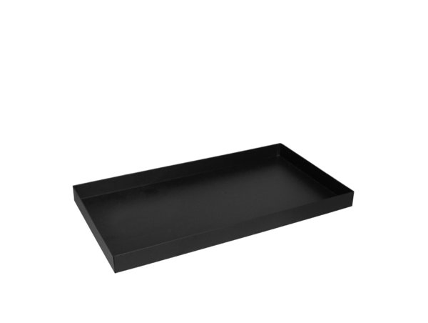 Kaheku Deko-Tablett schwarz matt Metall eckig 22 x 40 cm