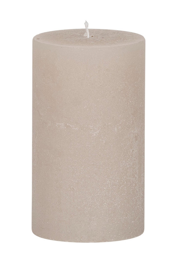 Weizenkorn ICE-Stumpenkerze alabastergrau h16 cm