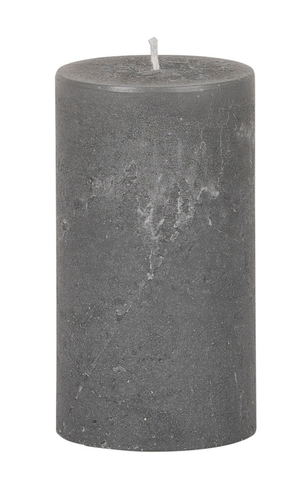 Weizenkorn ICE-Stumpenkerze steingrau h16 cm