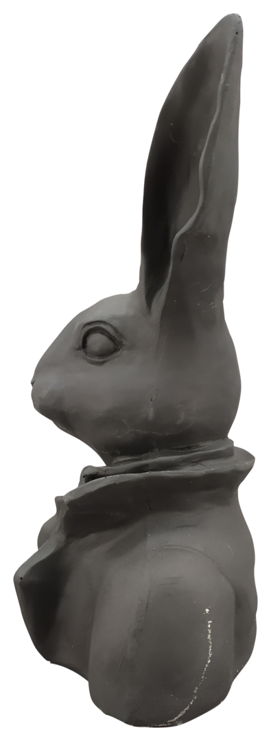 Dekofigur Hasenbüste Hasenkopf männlich schwarz 29 cm